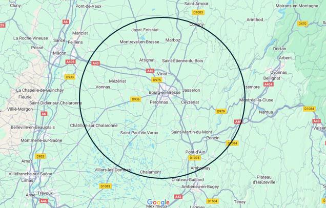 Zone d'intervention d'Ain Boost'Office